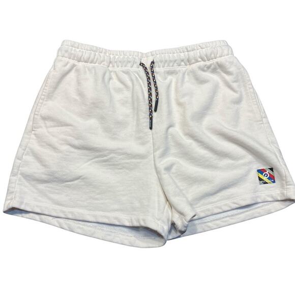 Peloton Womens Large SU121 Sweat Short Cream Pockets Active Loungewear - Picture 1 of 16